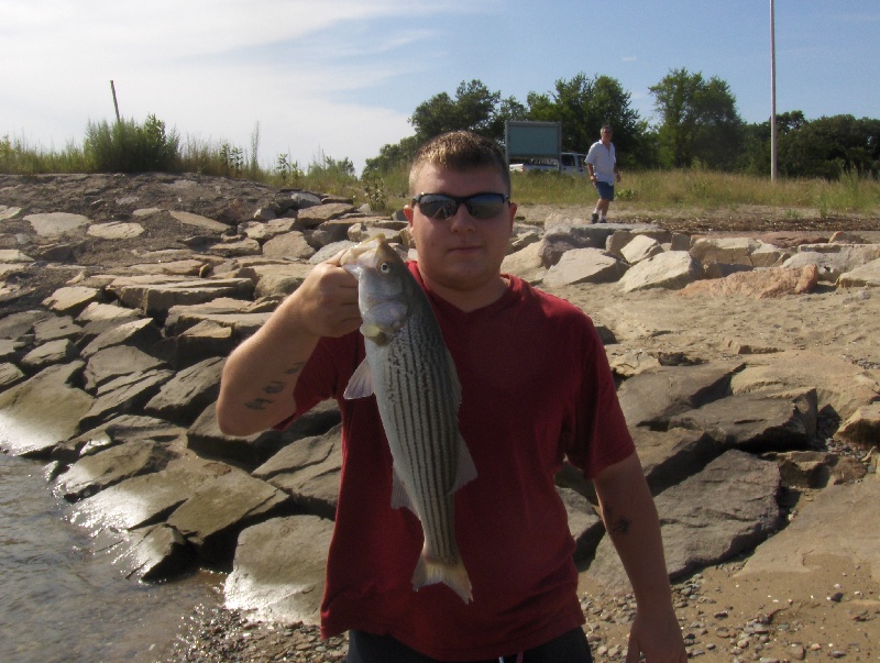 8-8-2009 small schoolie striper